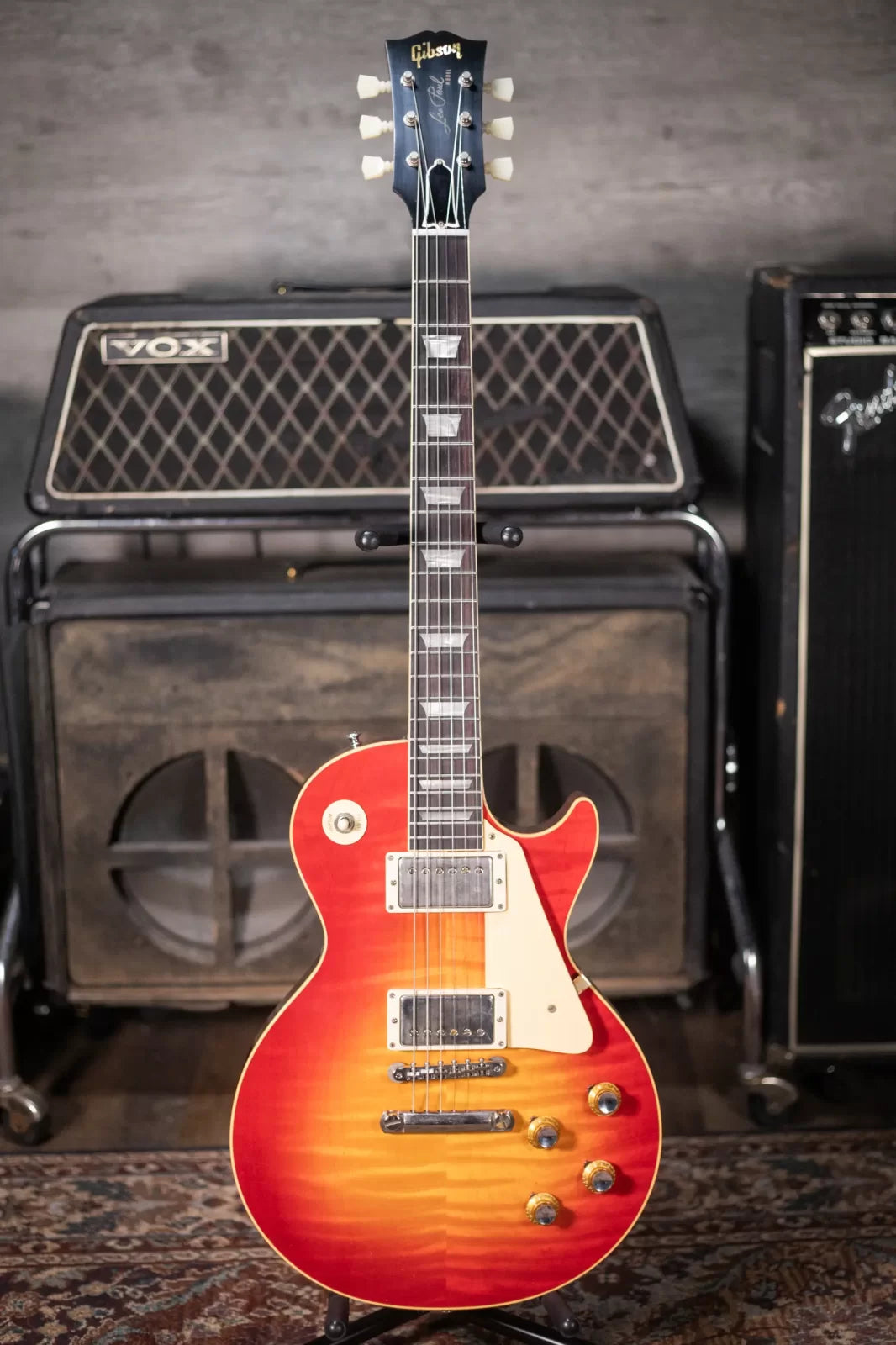 Gibson Custom Shop 1960 Les Paul Standard Murphy Lab Reissue, Ultra Light Aged - Wide Tomato Burst with Hardshell Case - Floor Model