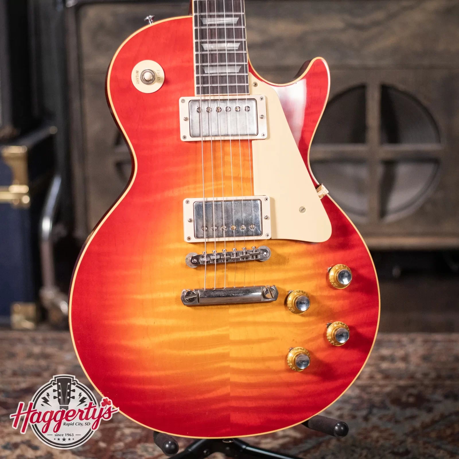 Gibson Custom Shop 1960 Les Paul Standard Murphy Lab Reissue, Ultra Light Aged - Wide Tomato Burst with Hardshell Case - Floor Model
