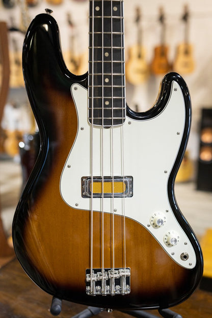 Fender Gold Foil Jazz Bass, Ebony Fingerboard, 2-Color Sunburst - Deluxe Gig Bag - Floor Model Demo