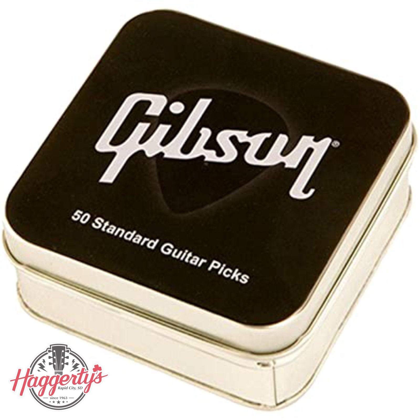 Gibson Standard Pick Tin 50 pcs. Black - Medium