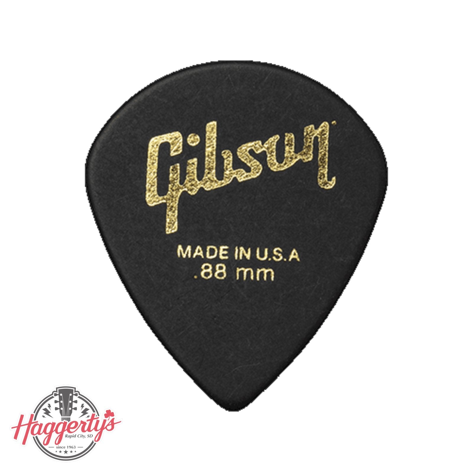 Gibson Modern Guitar Picks (6 Pack, Black), .88mm