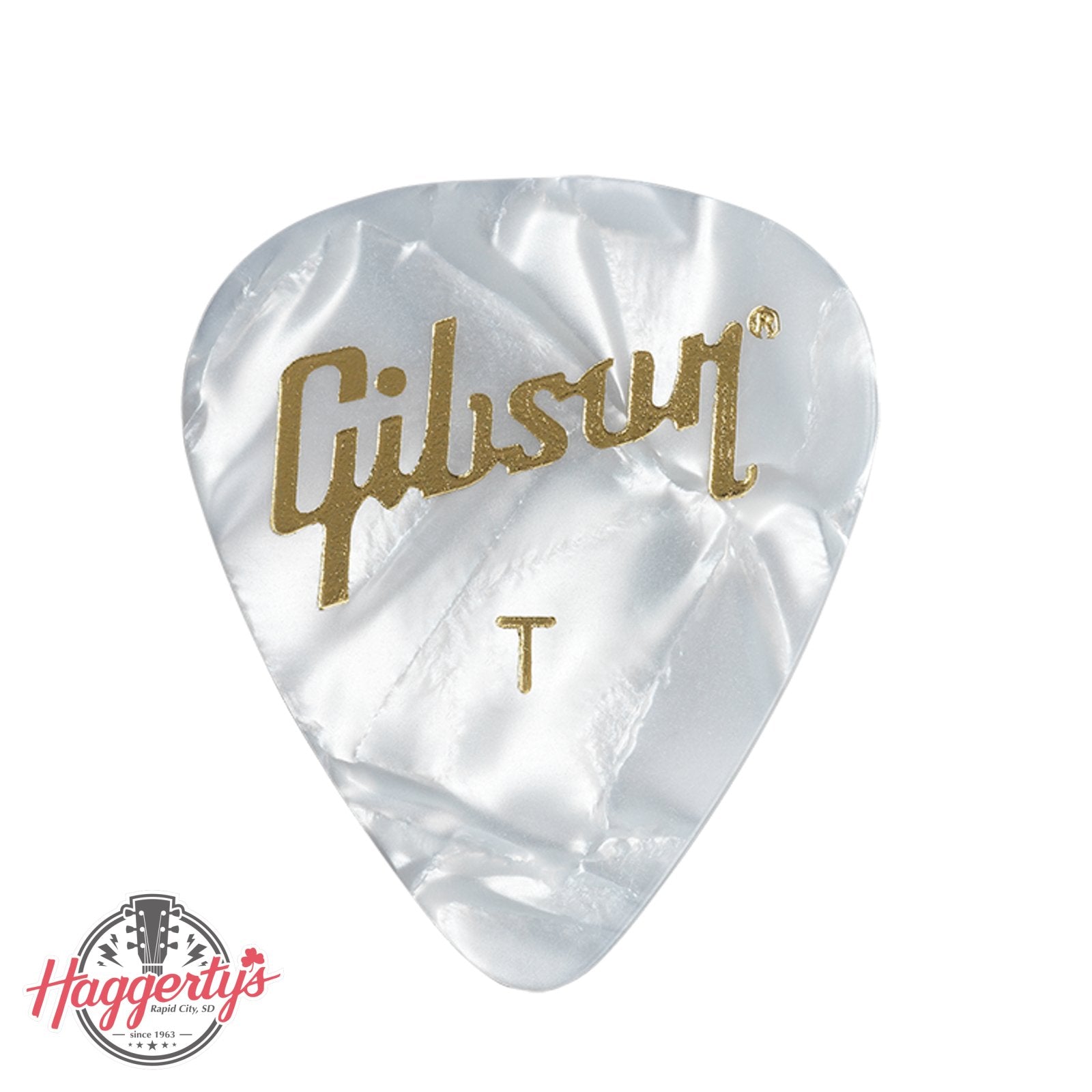 Gibson White Pearl Guitar Picks 12-Pack Thin