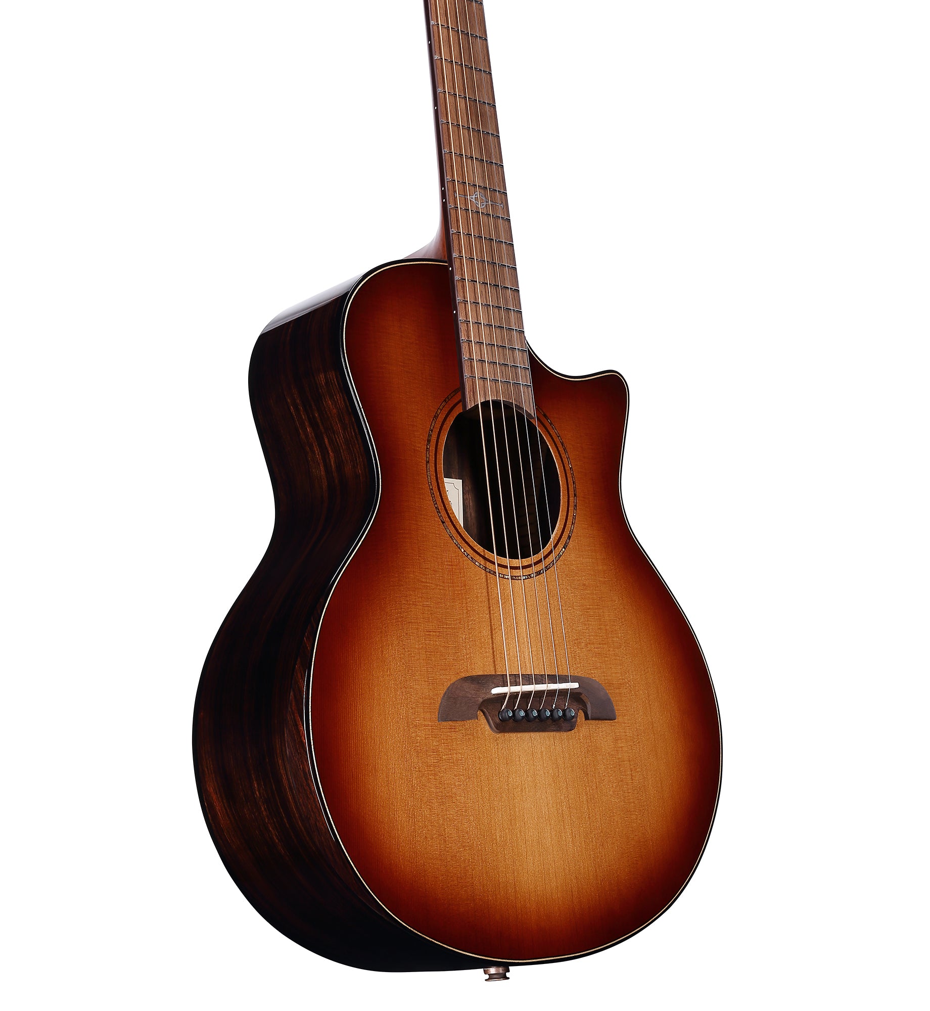 Alvarez Artist Elite Acoustic Electric Little Jumbo Travel Guitar - Shadowburst with Gig Bag