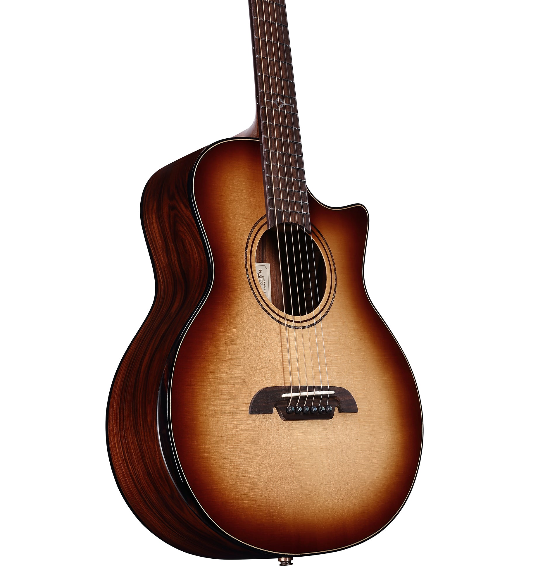 Alvarez Artist Elite Little Jumbo Travel Acoustic/Electric Guitar - Shadowburst with Gig Bag