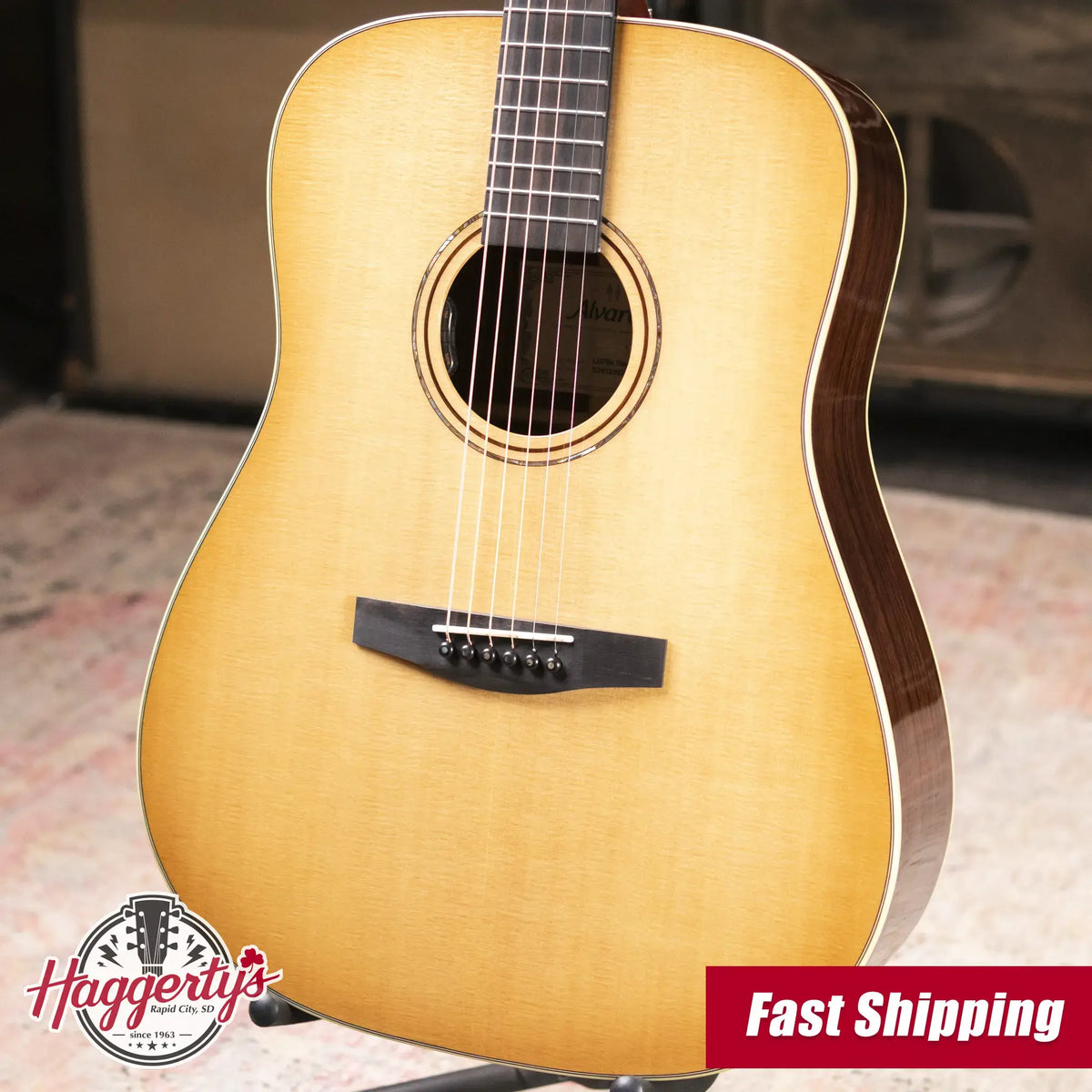 Alvarez LD70e Laureate Dreadnought Acoustic/Electric Guitar - Daybreak with Softshell Case - Demo