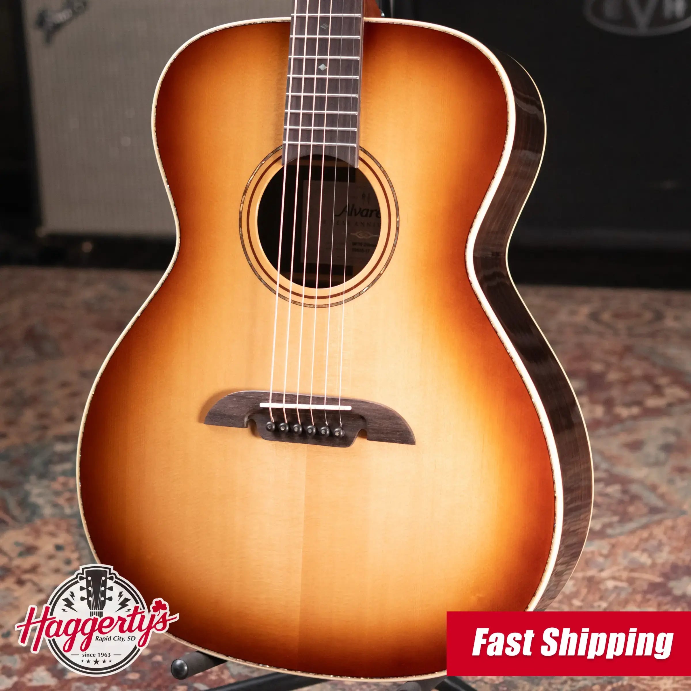 Alvarez MF70 Masterworks Limited 60th Diamond Anniversary OM Acoustic Guitar - Shadowburst