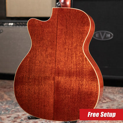 Alvarez Masterworks MF60ce Folk/OM Acoustic/Electric Guitar - Shadowburst with Hardshell Case