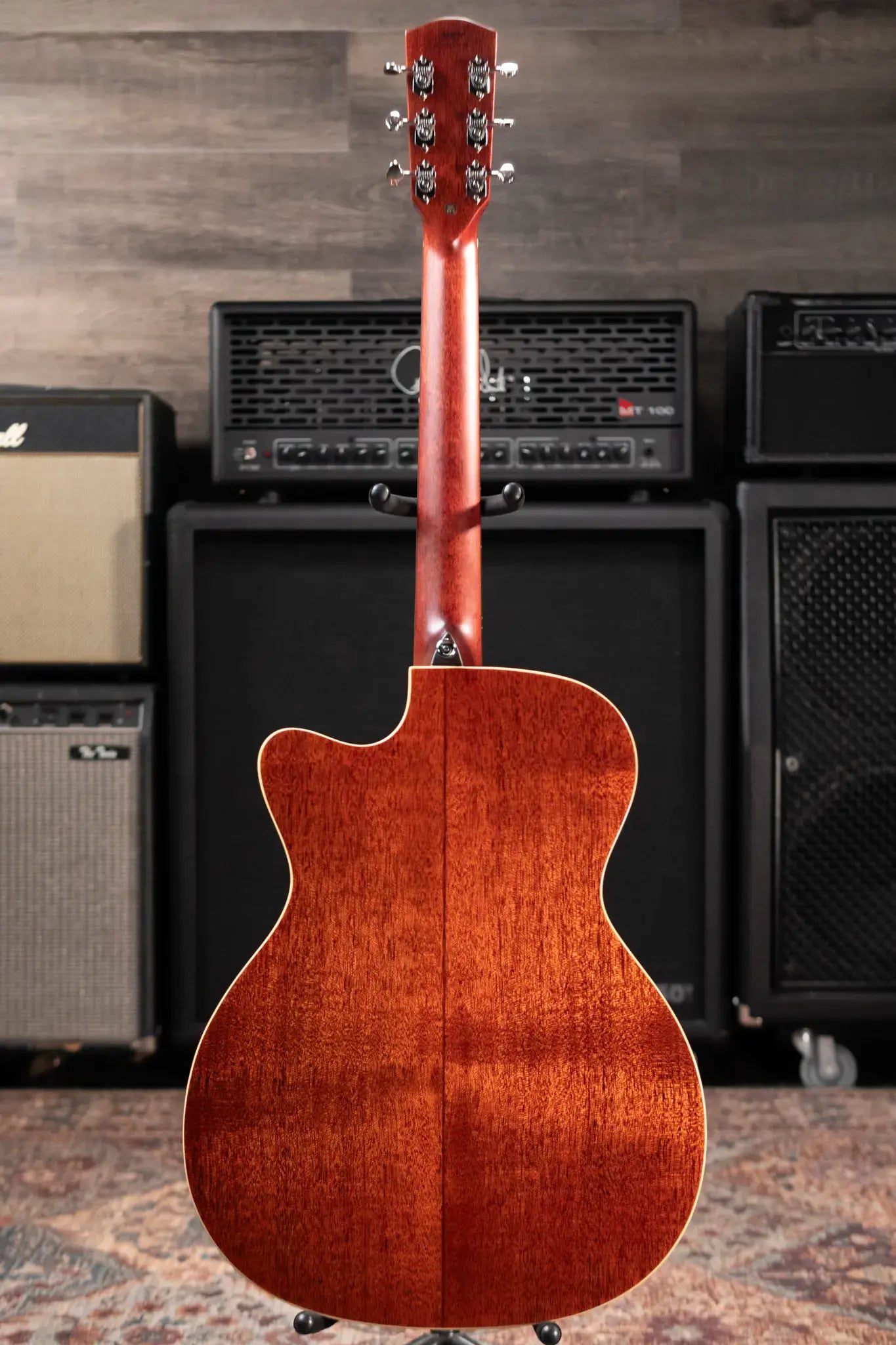 Alvarez Masterworks MF60ce Folk/OM Acoustic/Electric Guitar - Shadowburst with Hardshell Case