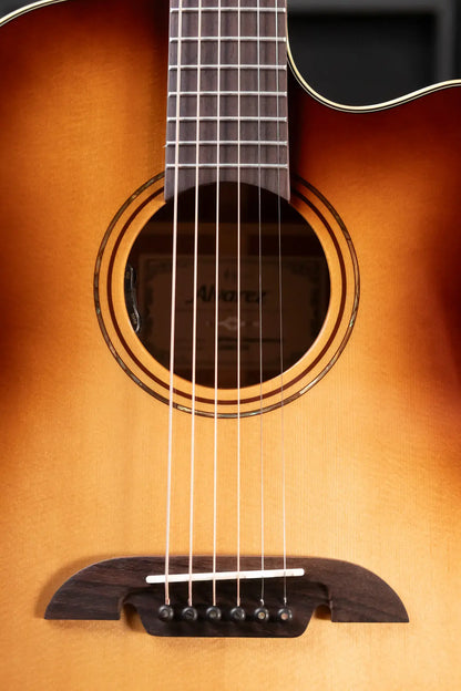 Alvarez Masterworks MF60ce Folk/OM Acoustic/Electric Guitar - Shadowburst with Hardshell Case