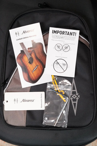 Alvarez Masterworks MP60e Parlor Acoustic/Electric Guitar - Shadowburst with Hardshell Case