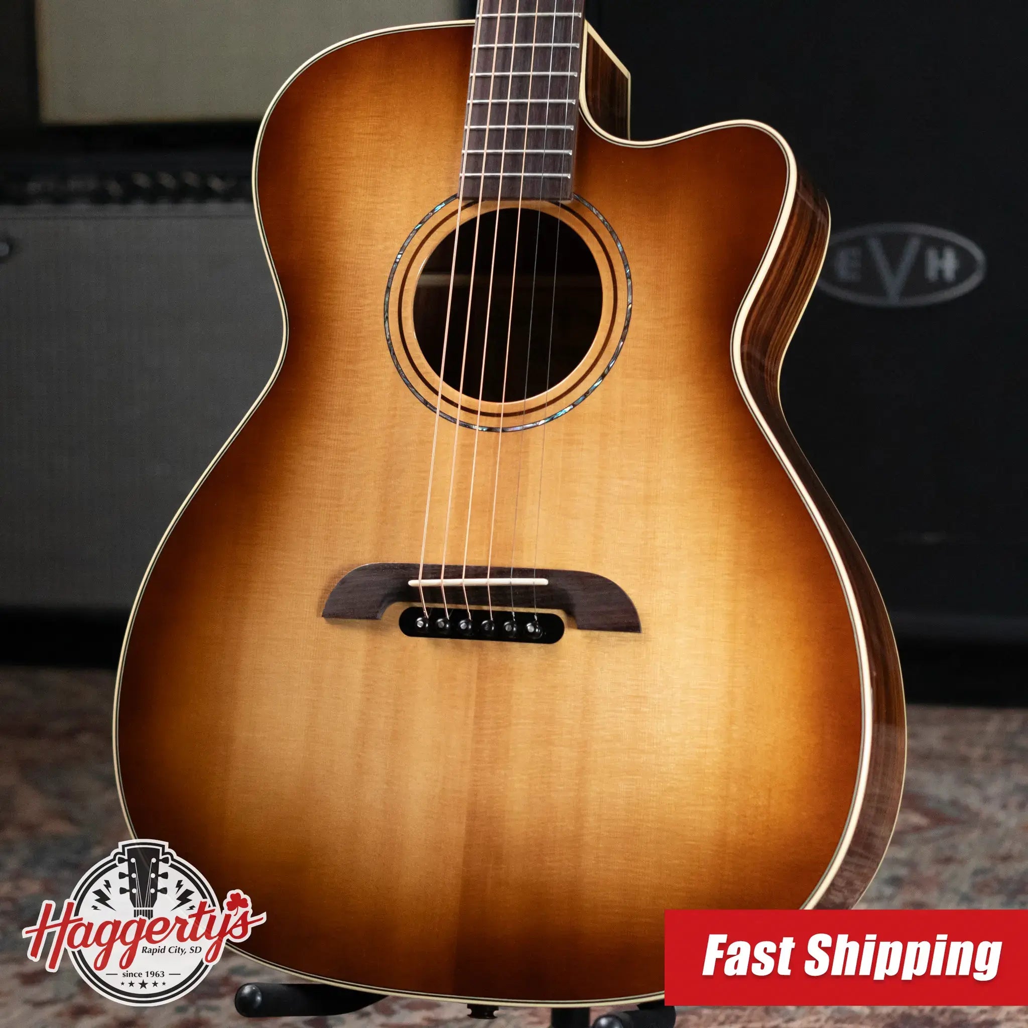 Alvarez Yairi FY70ce Acoustic/Electric Guitar - Shadowburst with Hardshell Case