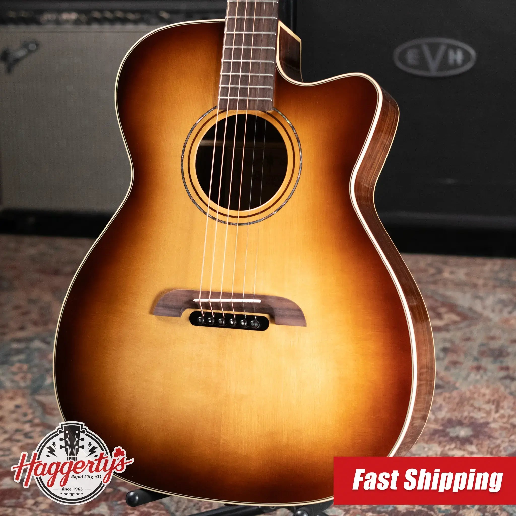 Alvarez Yairi FY70ce Acoustic/Electric Guitar - Shadowburst with Hardshell Case