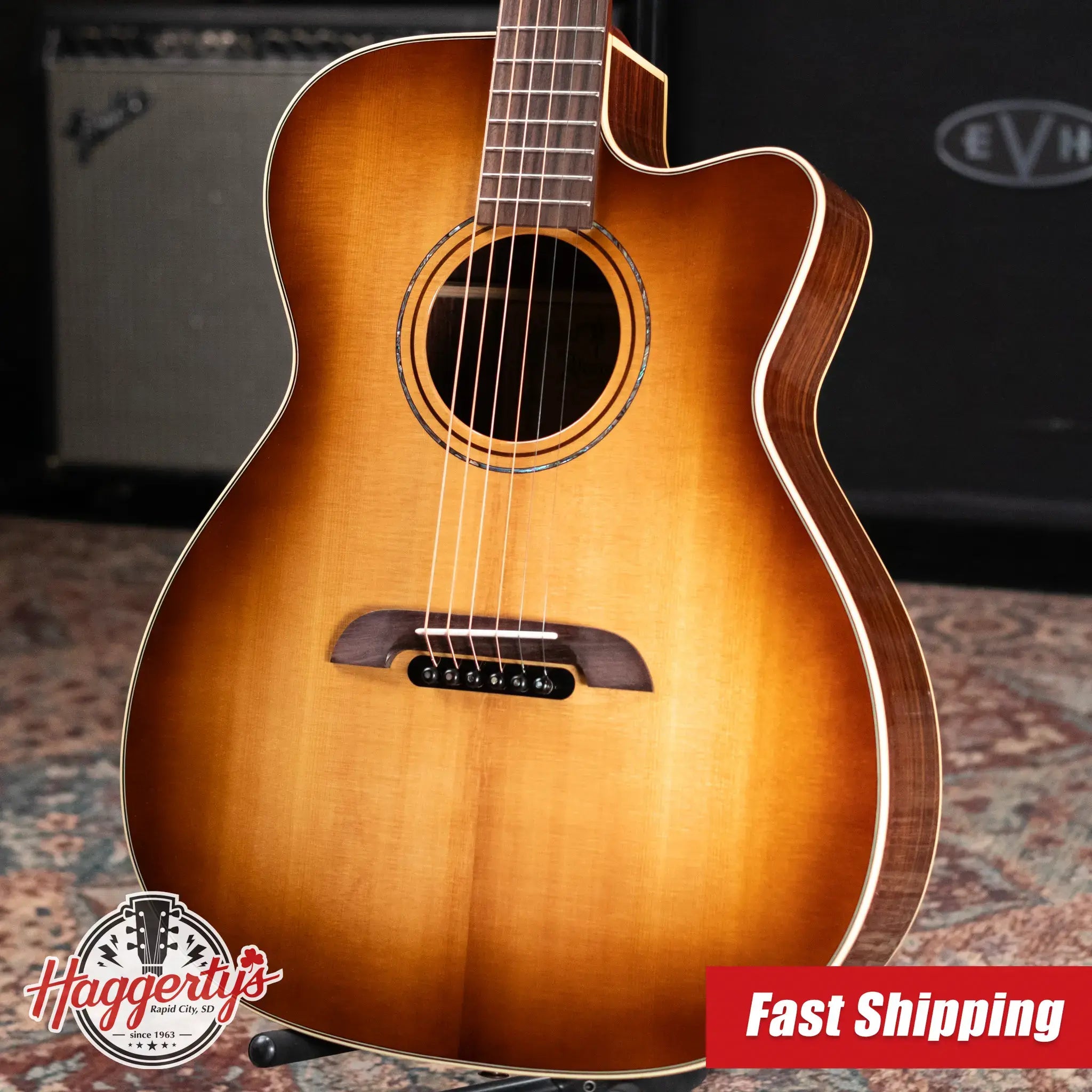 Alvarez Yairi FY70ce Acoustic/Electric Guitar - Shadowburst with Hardshell Case