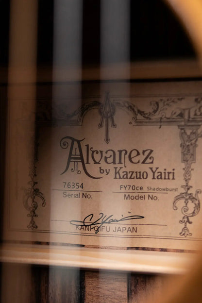 Alvarez Yairi FY70ce Acoustic/Electric Guitar - Shadowburst with Hardshell Case