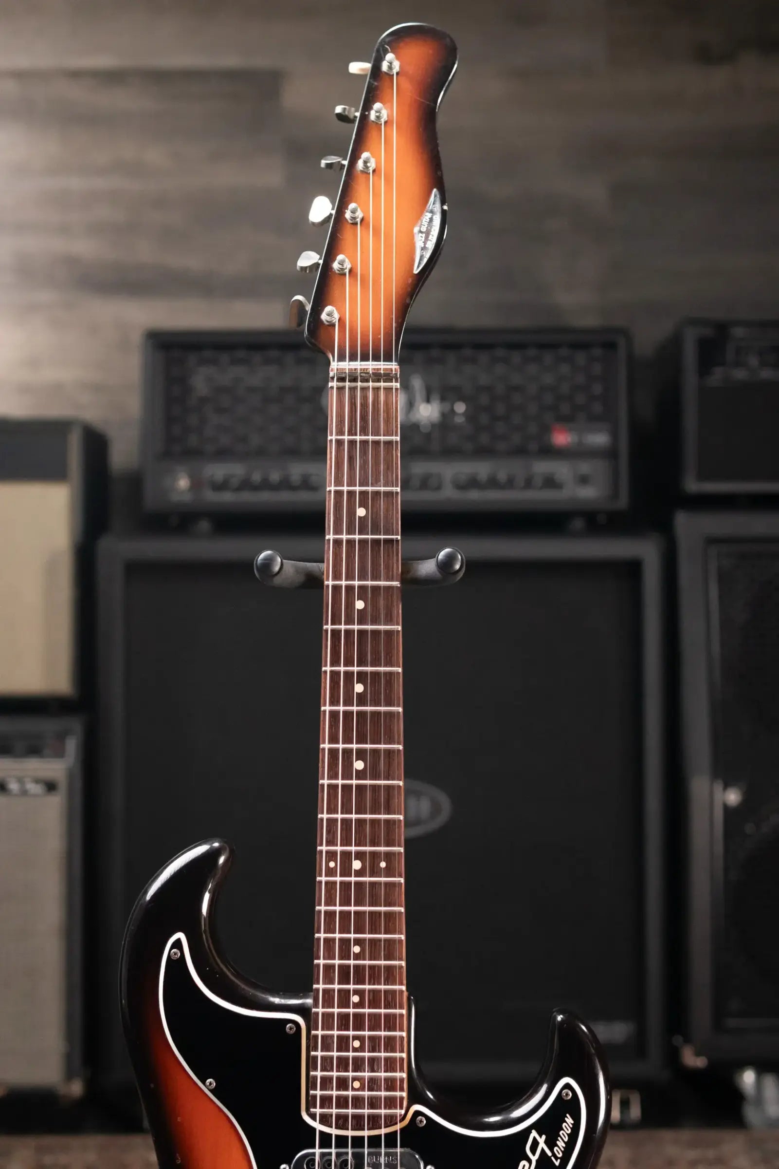 Ampeg Burns Split Sound Electric Guitar - Sunburst with Ampeg Tolex Case - Used