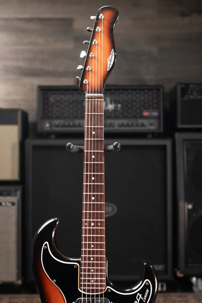 Ampeg Burns Split Sound Electric Guitar - Sunburst with Ampeg Tolex Case - Used