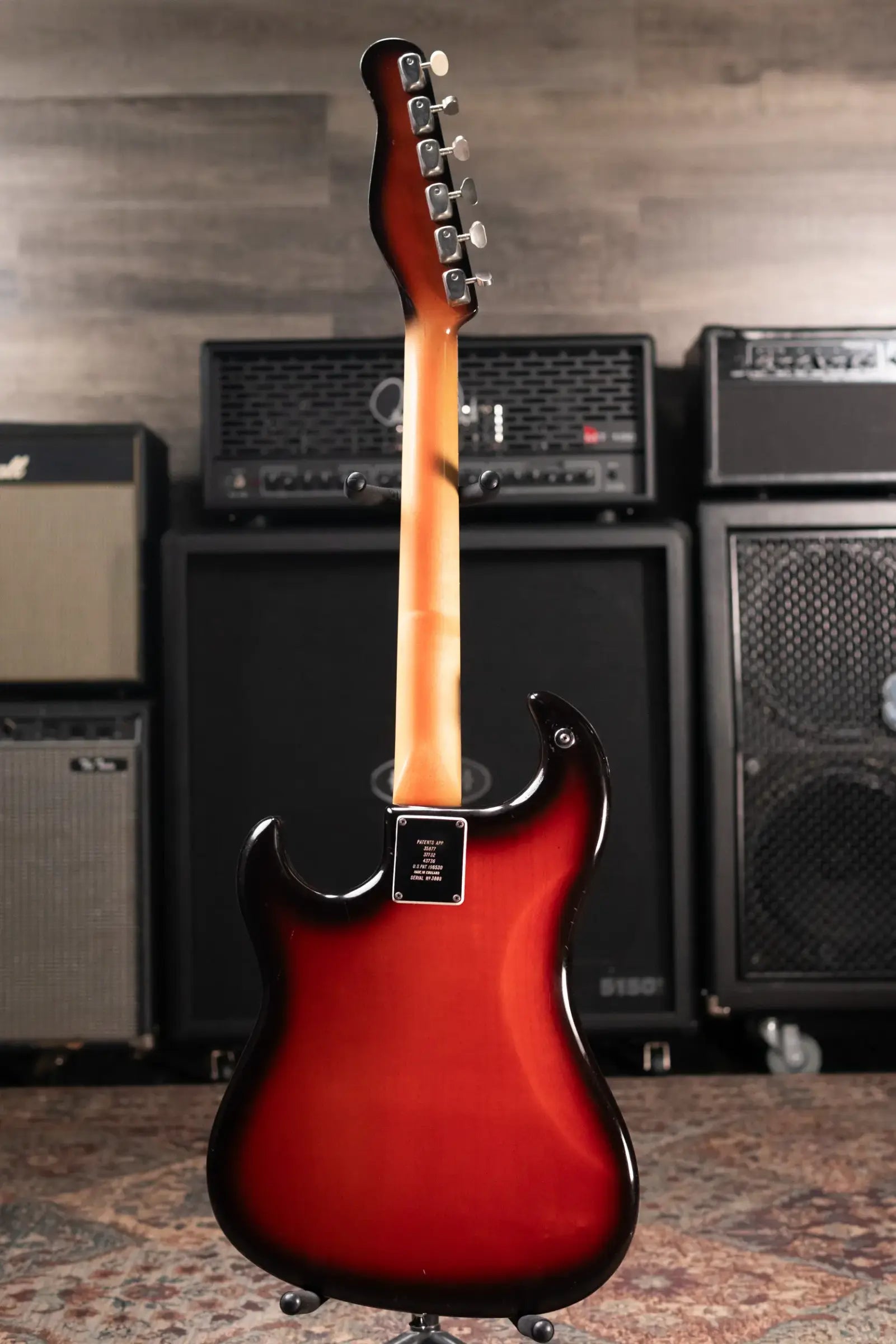 Ampeg Burns Split Sound Electric Guitar - Sunburst with Ampeg Tolex Case - Used