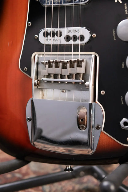 Ampeg Burns Split Sound Electric Guitar - Sunburst with Ampeg Tolex Case - Used