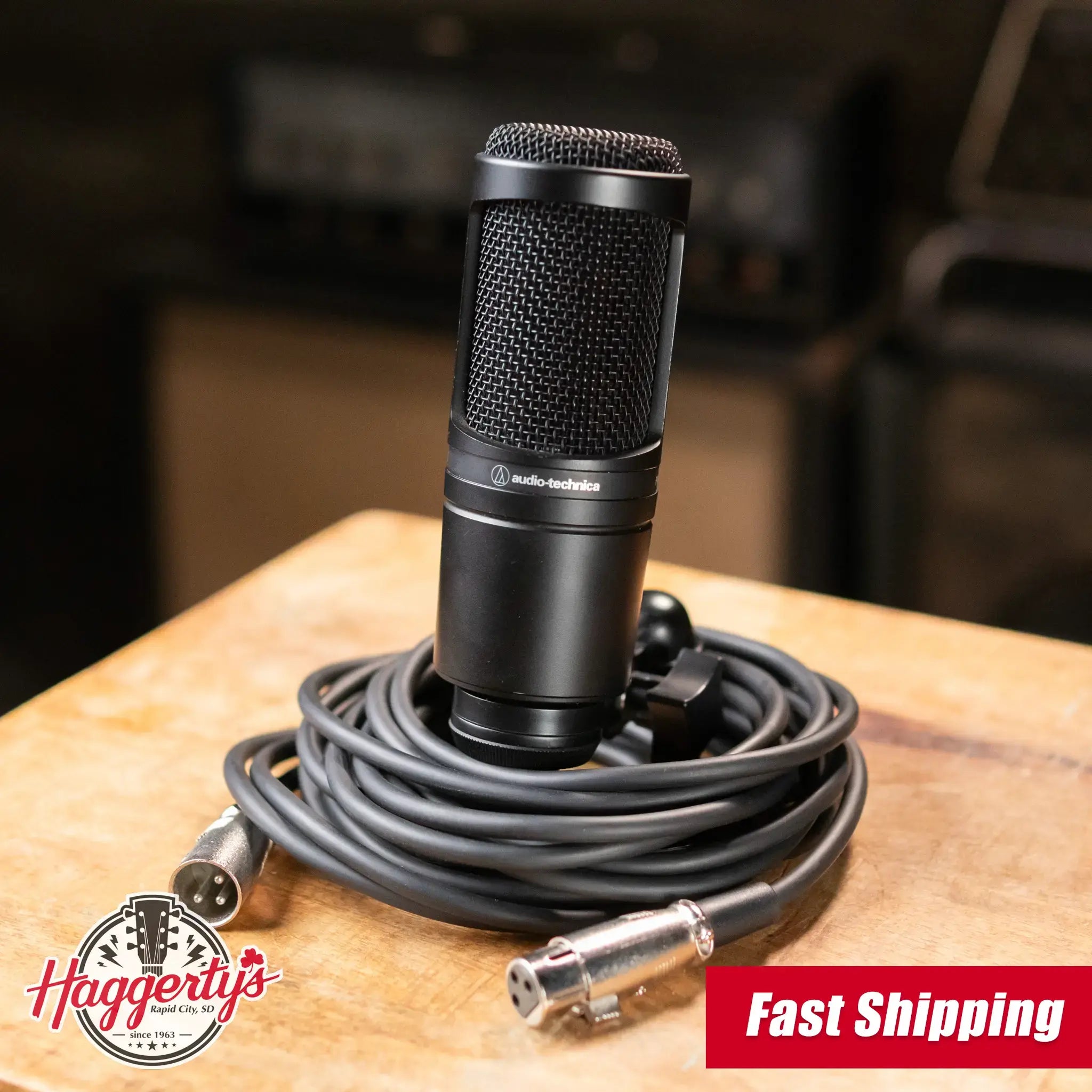 Audio-Technica AT2020 Large Diaphragm Cardioid Condenser Microphone - Used