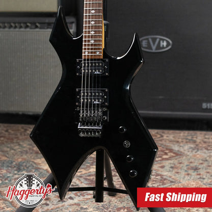 B.C. Rich Warlock Electric Guitar - Ebony with Hardshell Case - Used