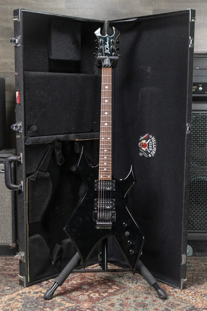 B.C. Rich Warlock Electric Guitar - Ebony with Hardshell Case - Used