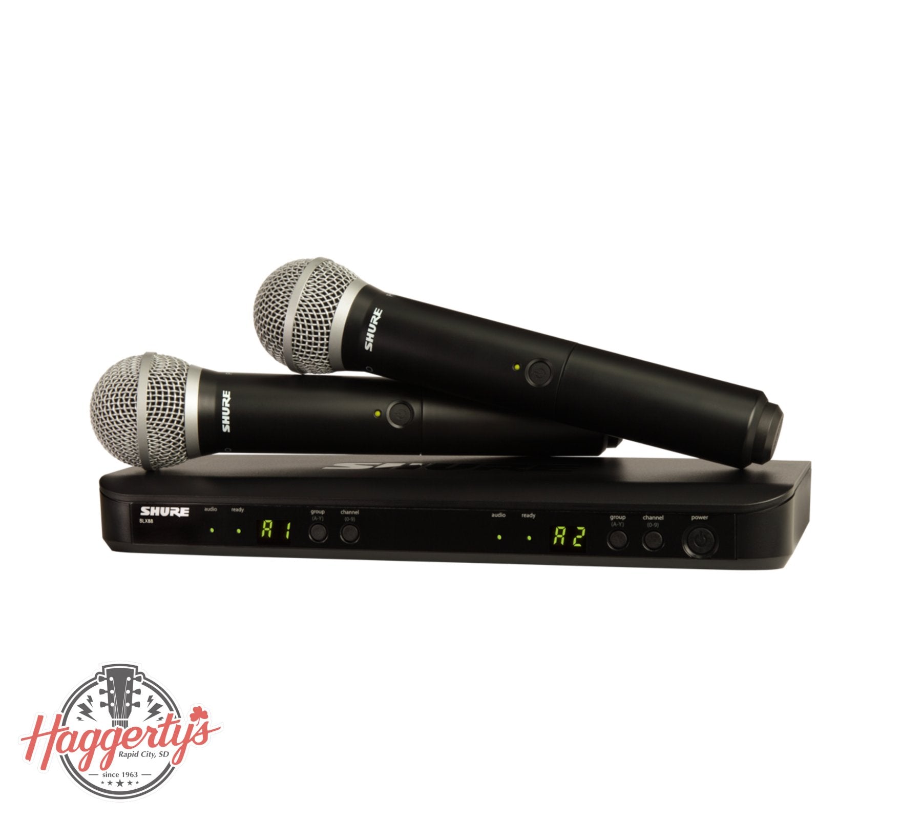 Shure BLX288/PG58 Dual Wireless Mic System H-10 Frequency