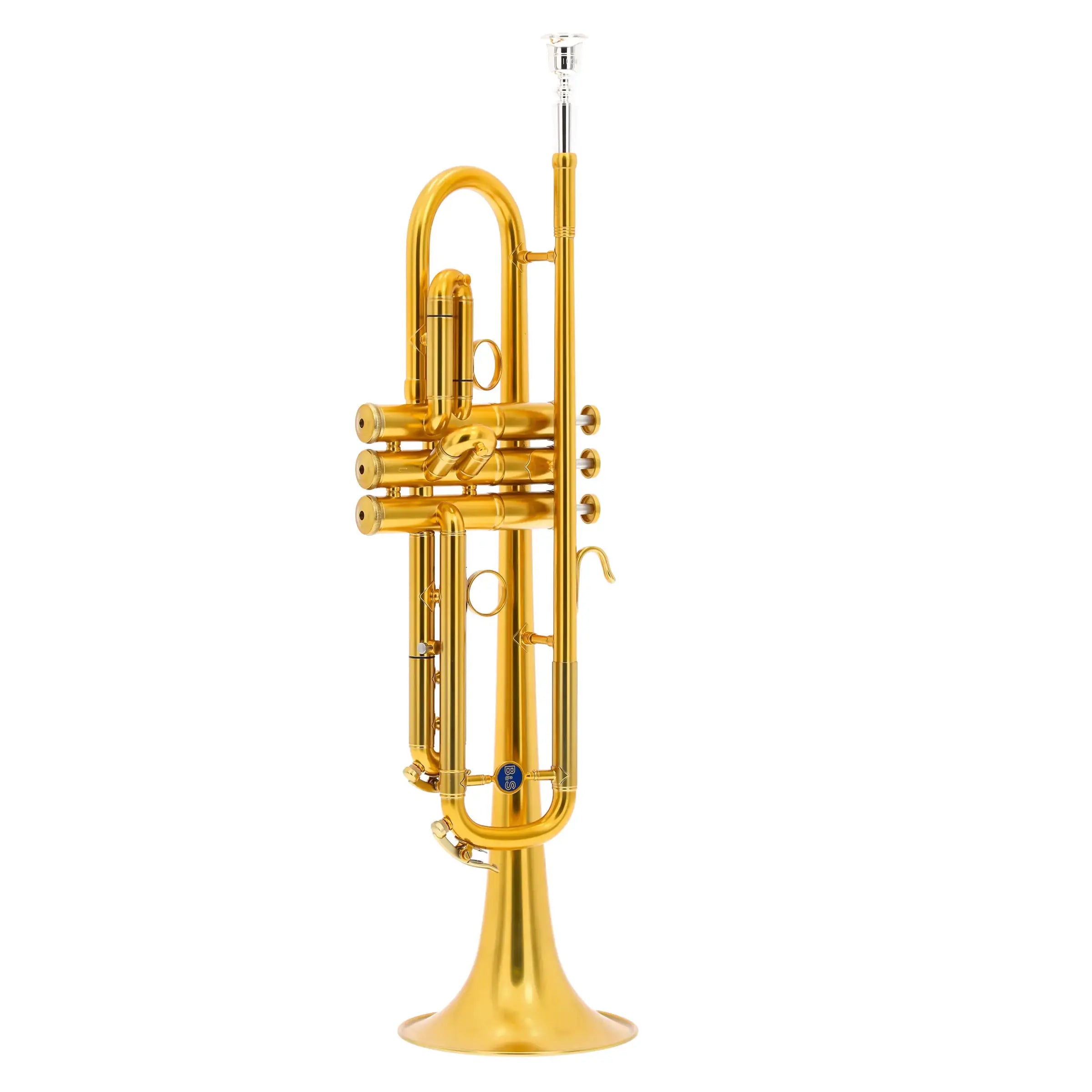 B&S Personality Benny Brown Trumpet - Gold Lacquer with Case