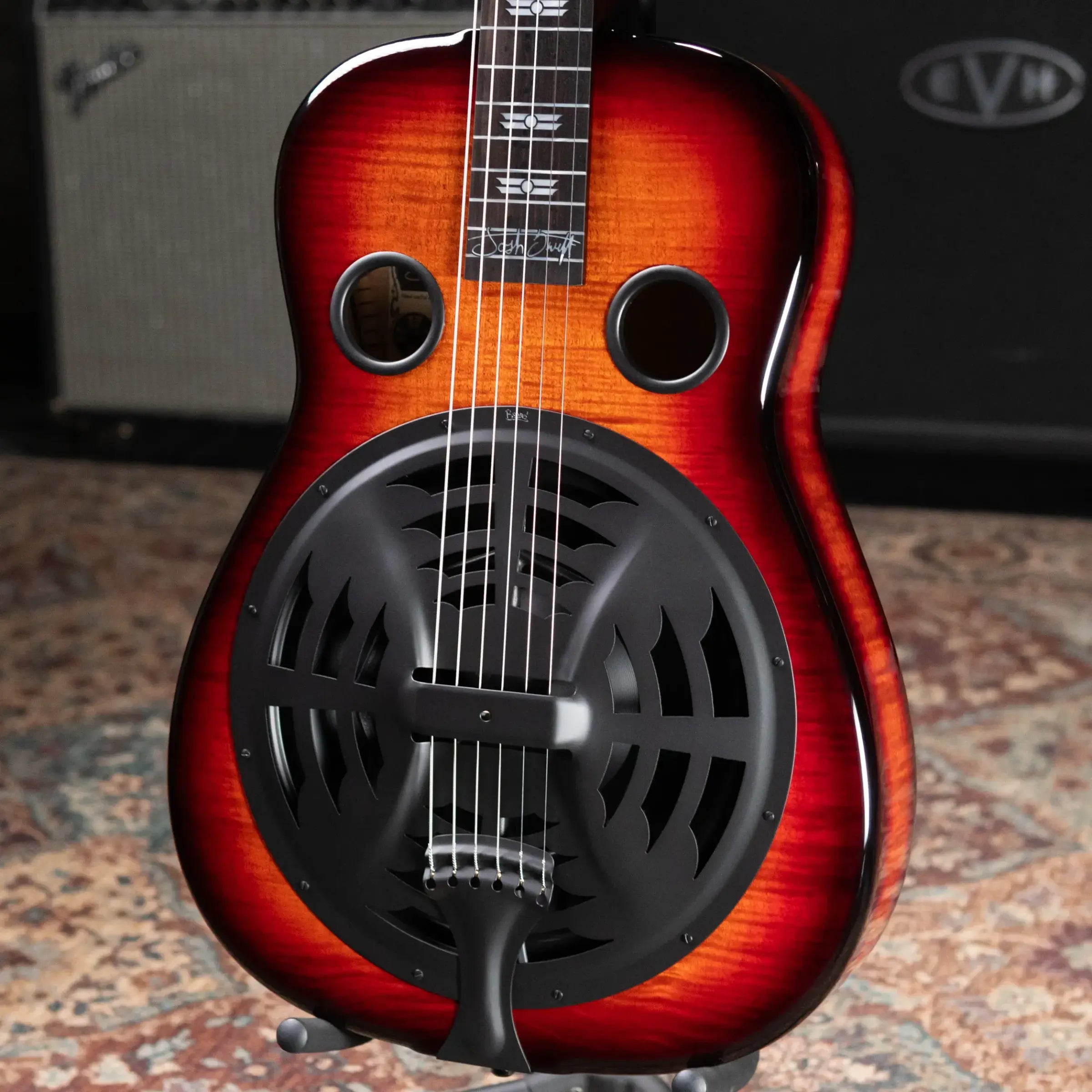 Beard Custom Josh Swift Signature Acoustic/Electric Resonator - Phoenix Tri-Color Sunburst with Hardshell Case