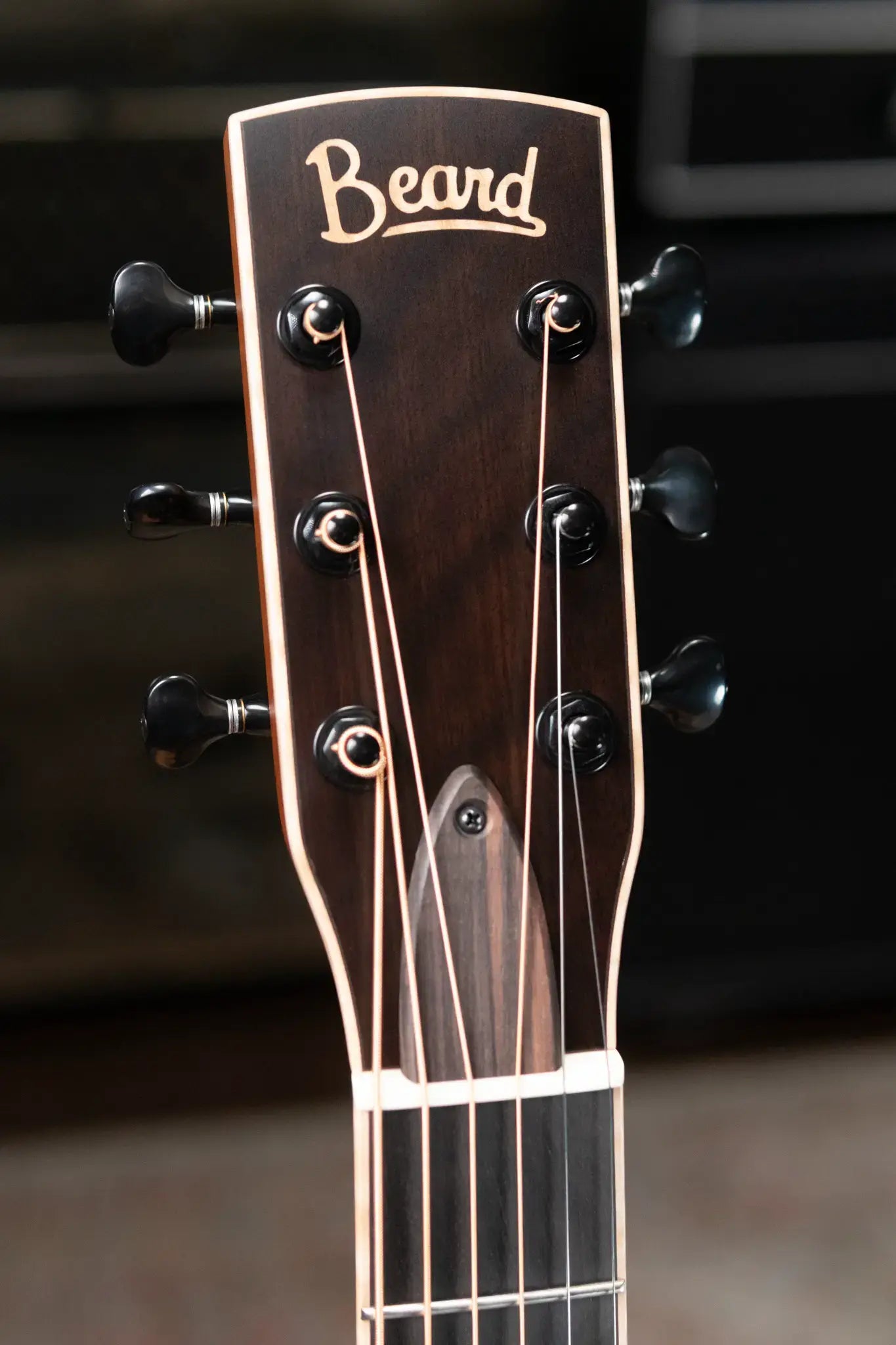 Beard Custom Legacy E RN Figured Redwood/Master Curly Maple Resonator - Natural Flat Satin Finish with Hardshell Case