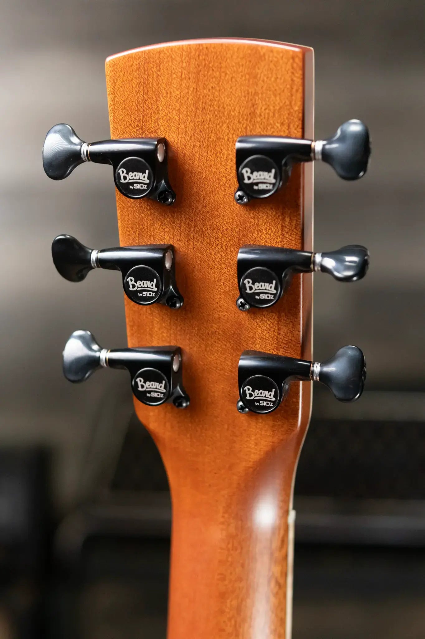 Beard Custom Legacy E RN Figured Redwood/Master Curly Maple Resonator - Natural Flat Satin Finish with Hardshell Case