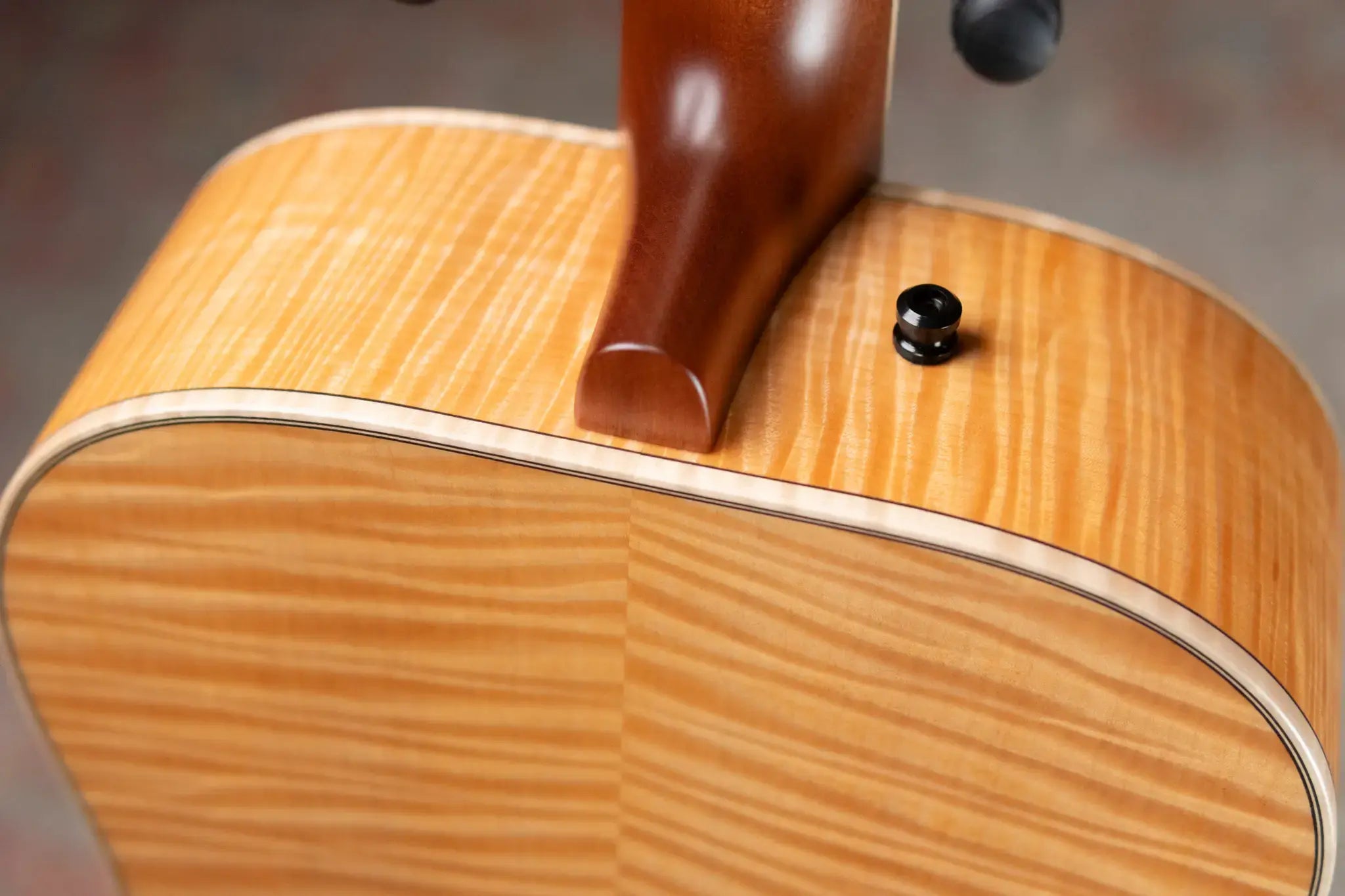 Beard Custom Legacy E RN Figured Redwood/Master Curly Maple Resonator - Natural Flat Satin Finish with Hardshell Case