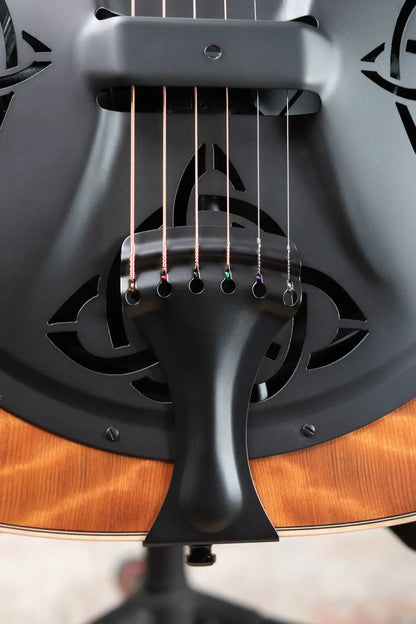Beard Custom Legacy E RN Figured Redwood/Master Curly Maple Resonator - Natural Flat Satin Finish with Hardshell Case