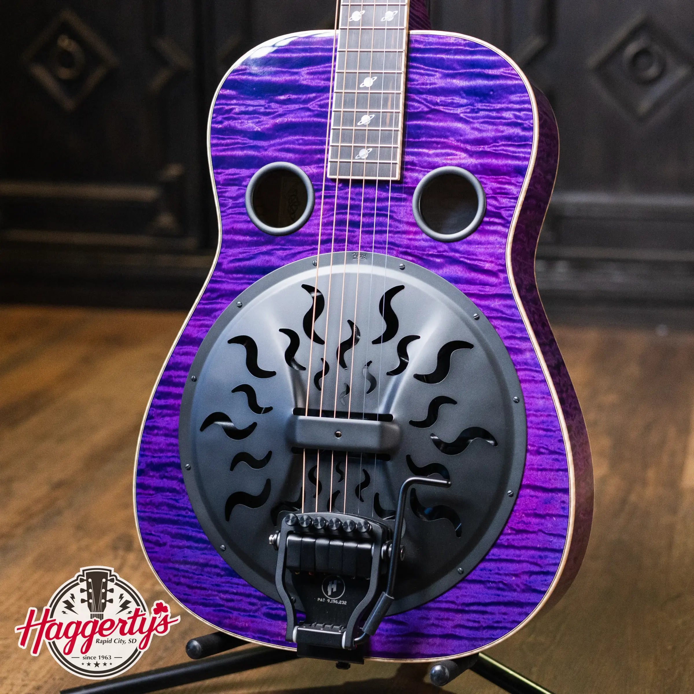 Beard Custom Legacy E Resonator - Galaxy Purple with Hardshell Case