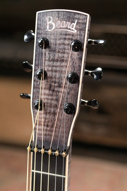 Beard Legacy-E HipShot DoubleShot Square Neck Resonator Guitar - Black Ice 2-Tone Custom Horse Chestnut with Hardshell Case