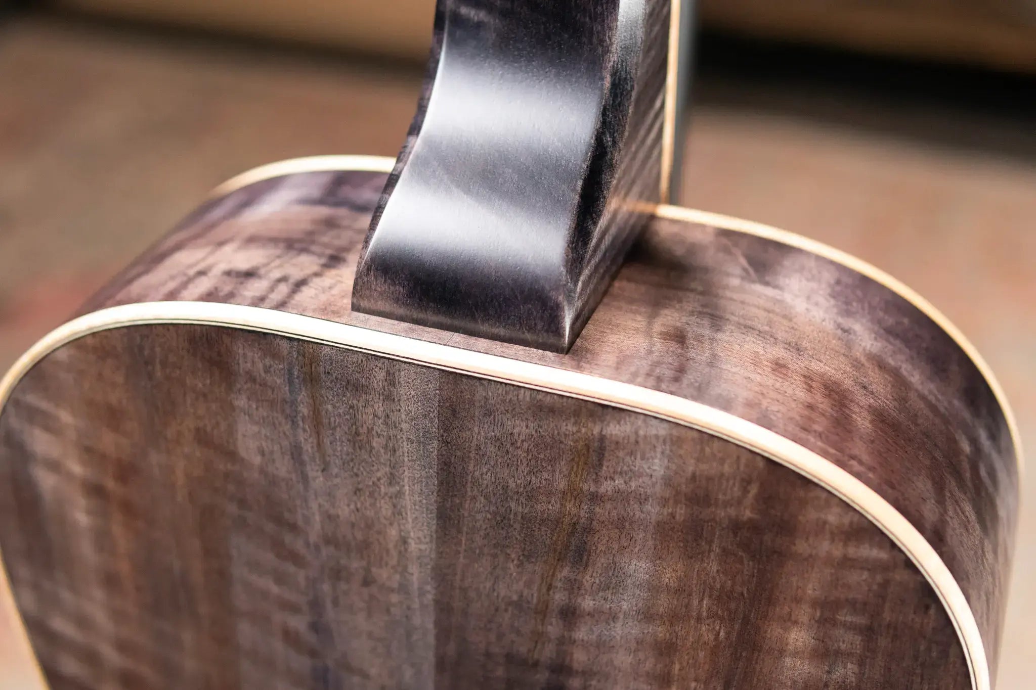 Beard Legacy-E HipShot DoubleShot Square Neck Resonator Guitar - Black Ice 2-Tone Custom Horse Chestnut with Hardshell Case