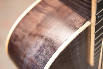 Beard Legacy-E HipShot DoubleShot Square Neck Resonator Guitar - Black Ice 2-Tone Custom Horse Chestnut with Hardshell Case