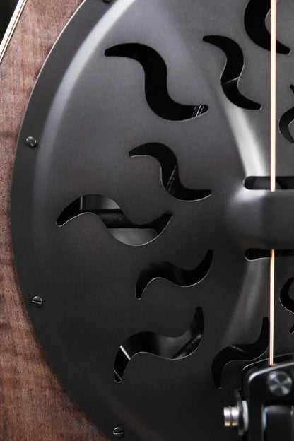 Beard Legacy-E HipShot DoubleShot Square Neck Resonator Guitar - Black Ice 2-Tone Custom Horse Chestnut with Hardshell Case