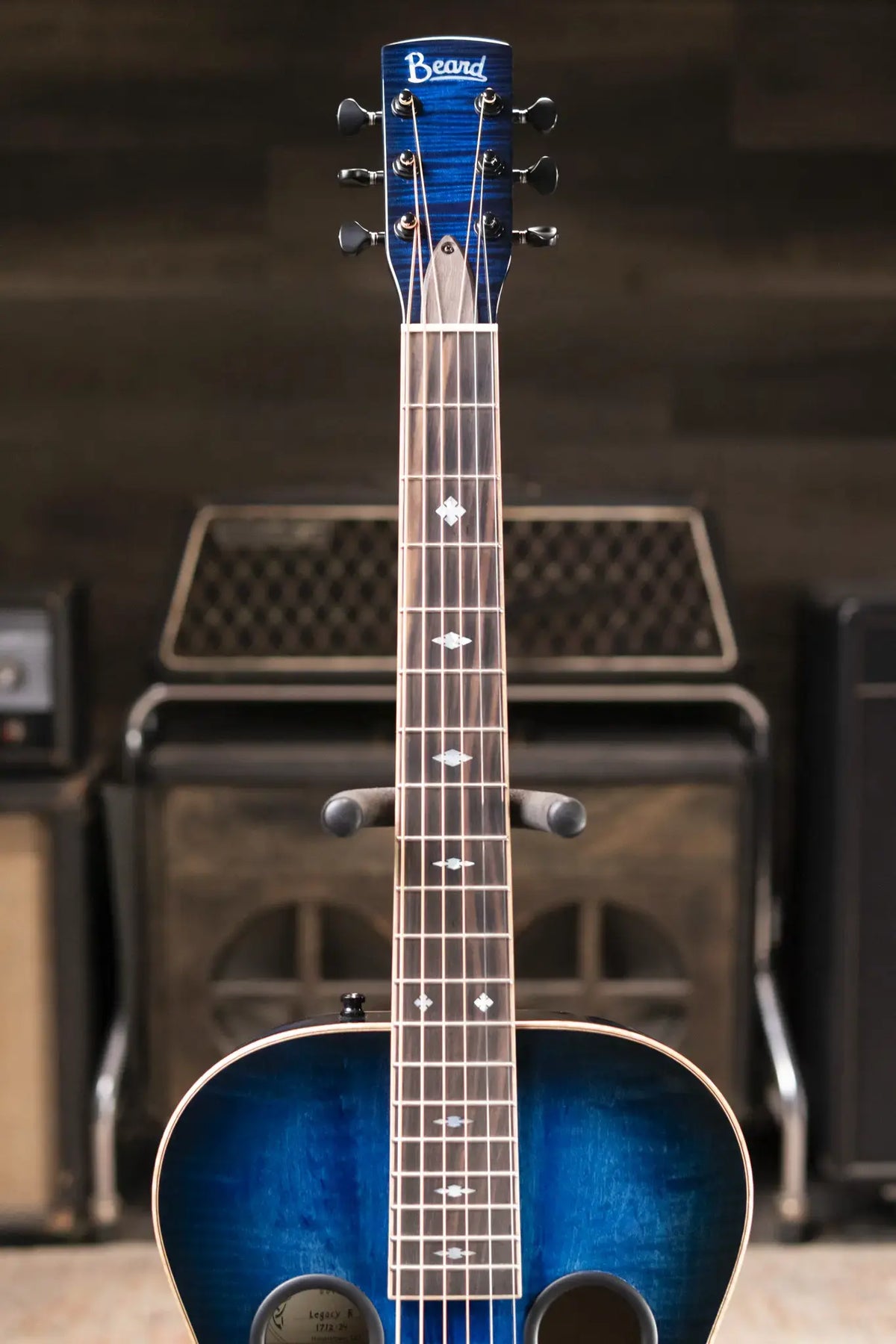 Beard Legacy R Resonator Acoustic/Electric Guitar - Navy Sunburst with Hardshell Case - Used