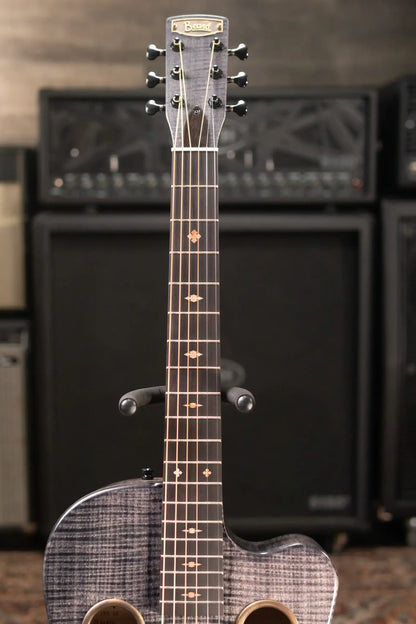 Beard Trailhead E RN Cutaway Acoustic Resonator - Black Ice Curly Maple with Hardshell Case