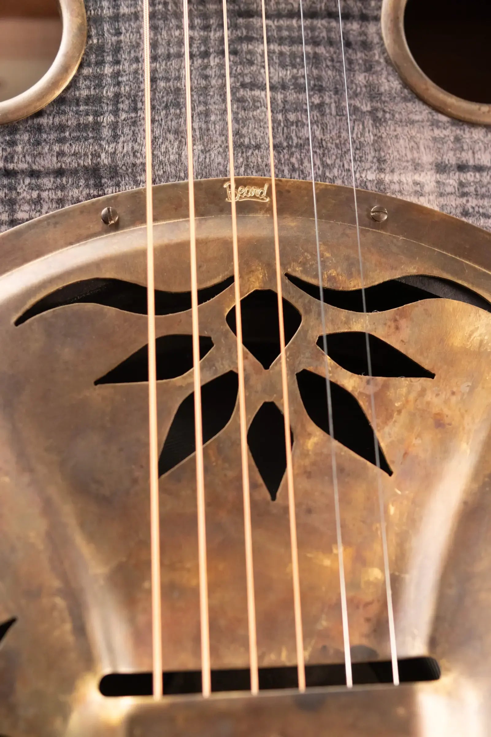 Beard Trailhead E RN Cutaway Acoustic Resonator - Black Ice Curly Maple with Hardshell Case