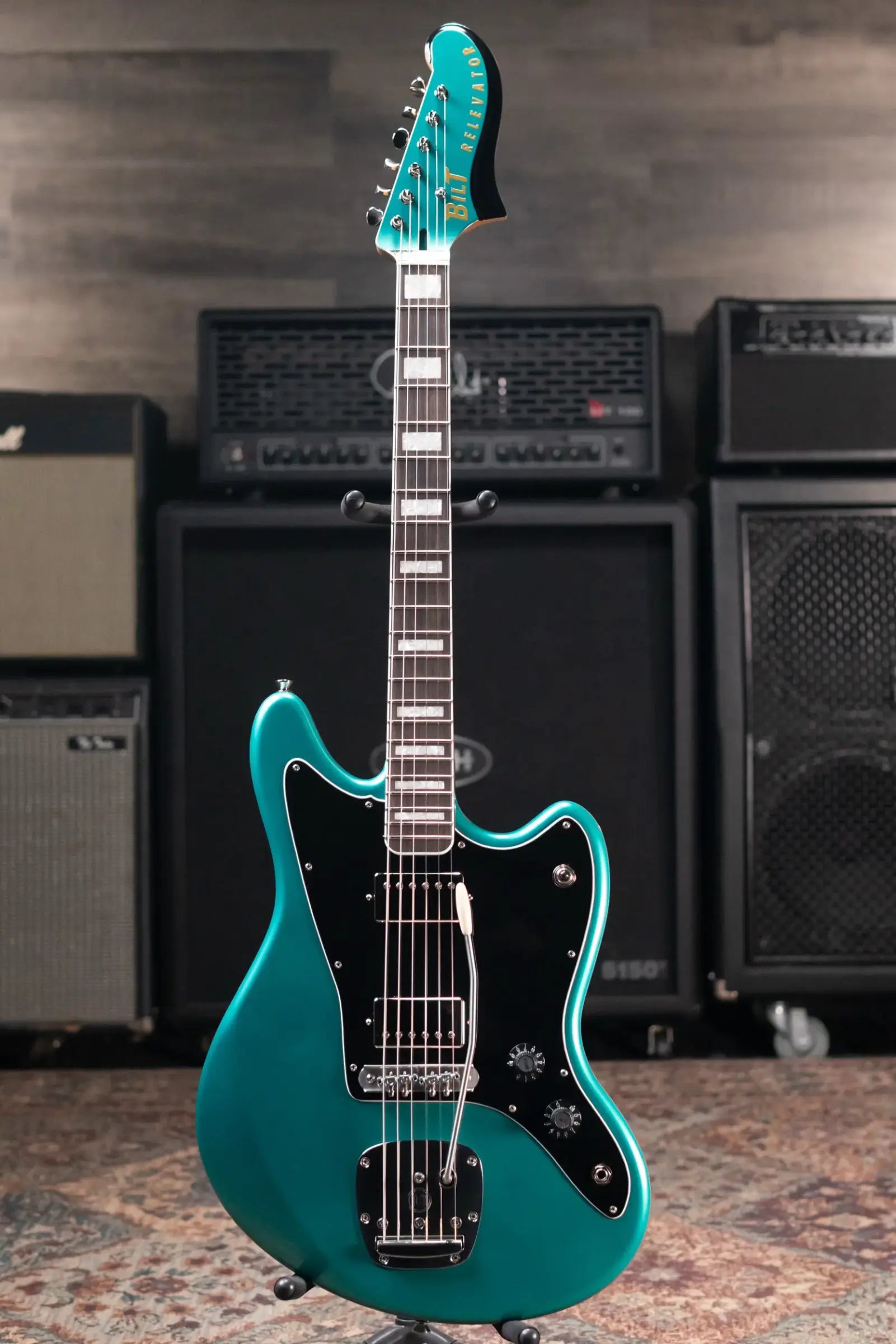 BilT Relevator LS HH Electric Guitar Sherwood Green Metallic with Mono Gig Bag - Used