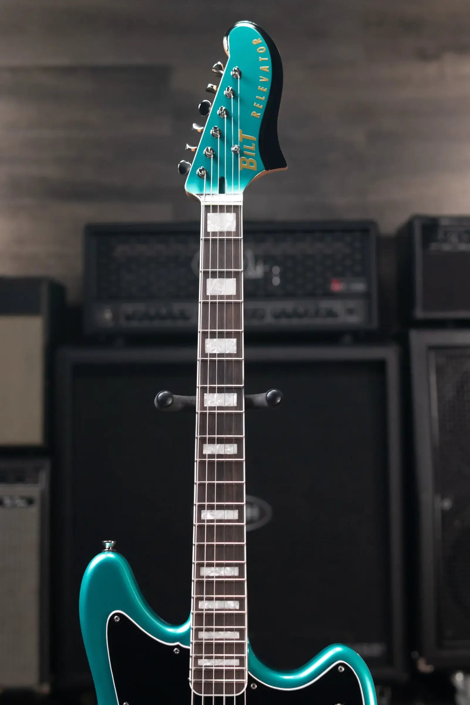 BilT Relevator LS HH Electric Guitar Sherwood Green Metallic with Mono Gig Bag - Used