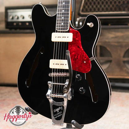 BilT Volare Custom Semi-Hollowbody Electric Guitar - Black with Hardshell Case - Used