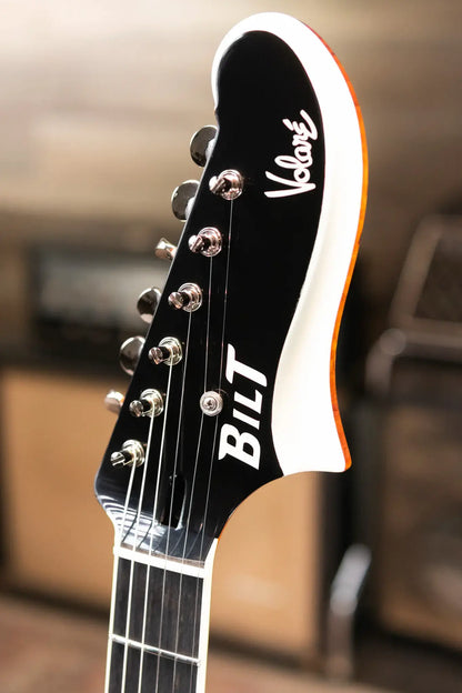 BilT Volare Custom Semi-Hollowbody Electric Guitar - Black with Hardshell Case - Used