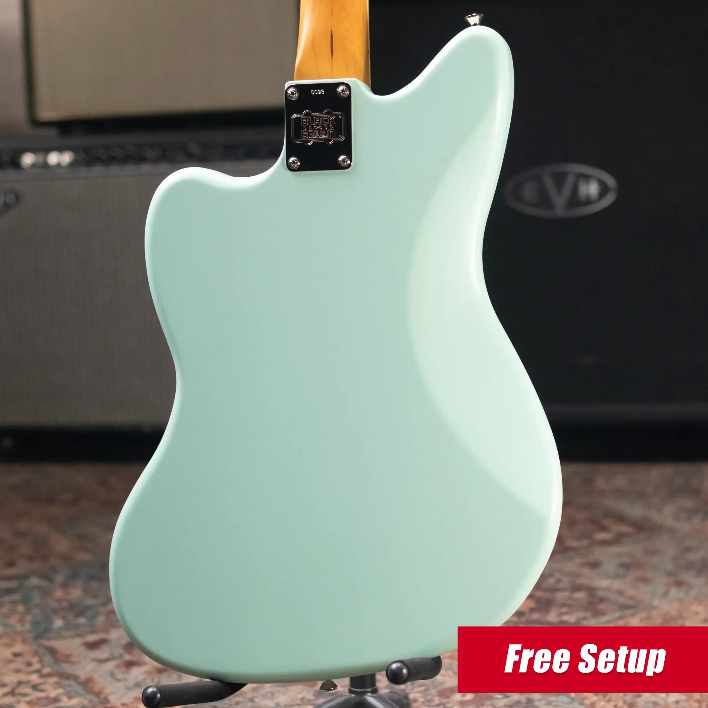 Black Bobbin Custom JM Electric Guitar Surf Green with Mono Gig Bag - Used