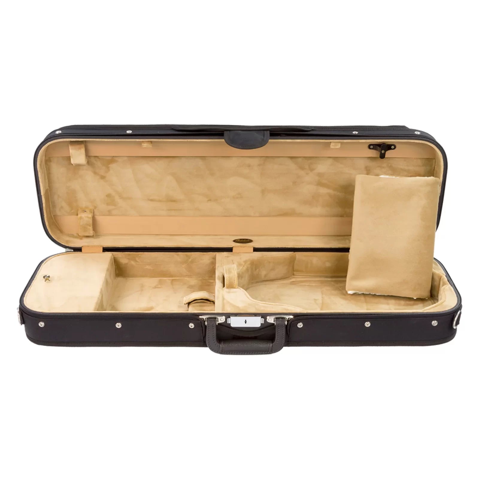Bobelock 1002 Wooden Oblong Violin Case- 4/4 Black/Tan