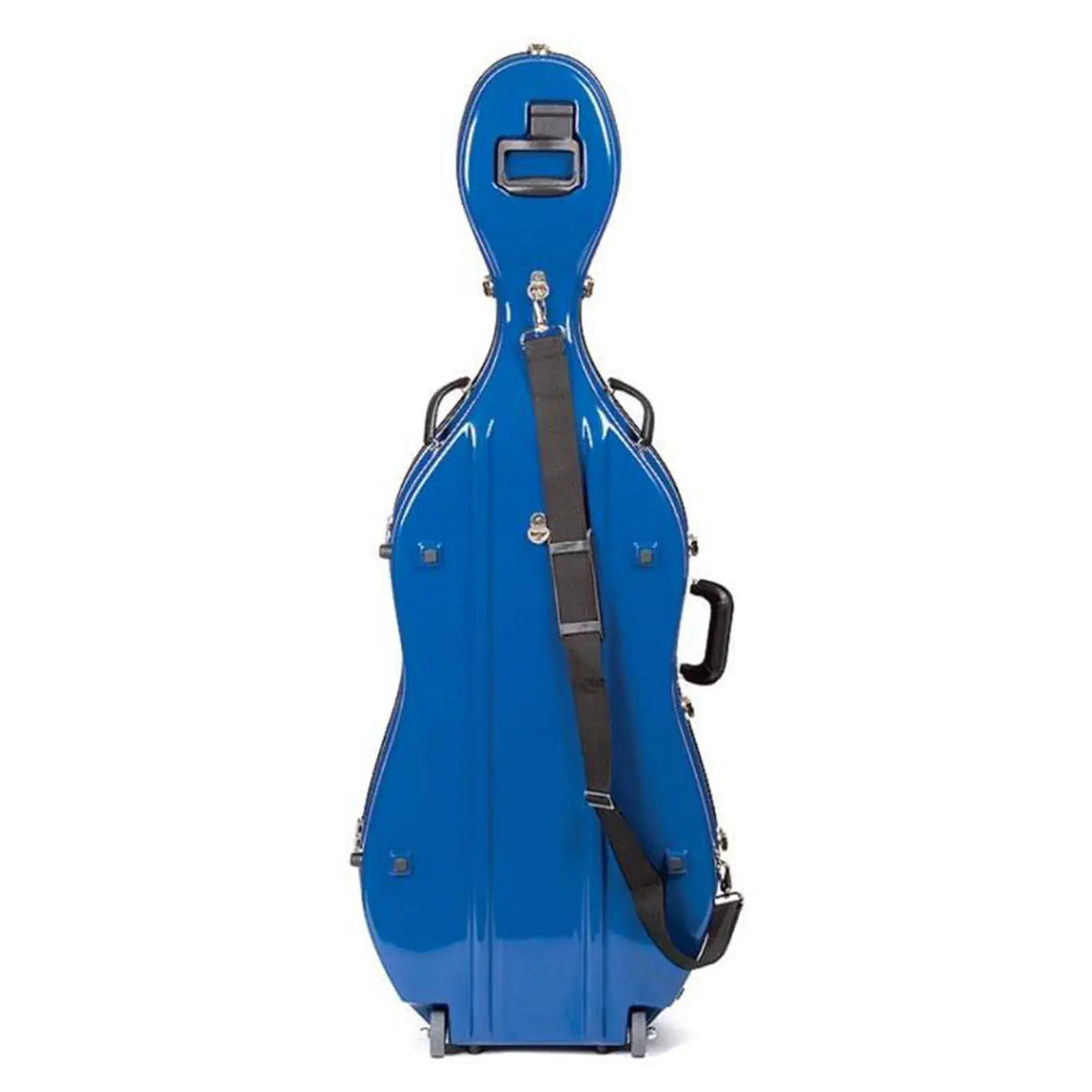 Bobelock Fiberglass Suspension Cello Case With Wheels - 4/4 - Blue/Gray