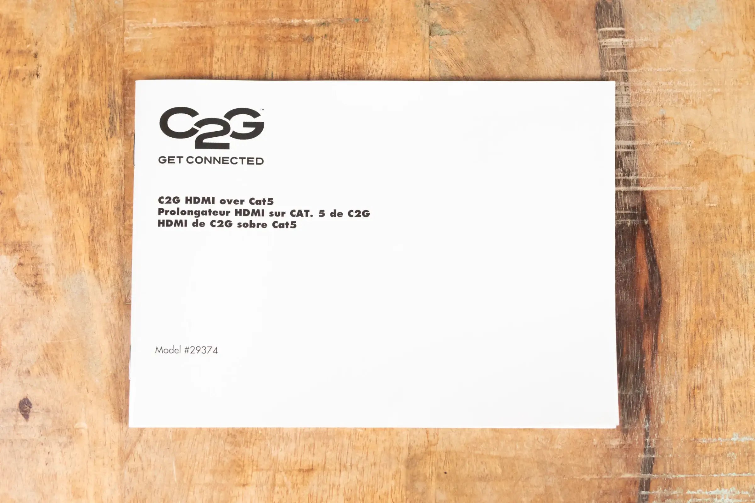 Cables To Go (C2G) Model 29374 HDMI Over Dual Cat5 Wall Plate Transmitter to Box Receiver - Used