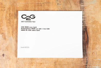 Cables To Go (C2G) Model 29374 HDMI Over Dual Cat5 Wall Plate Transmitter to Box Receiver - Used
