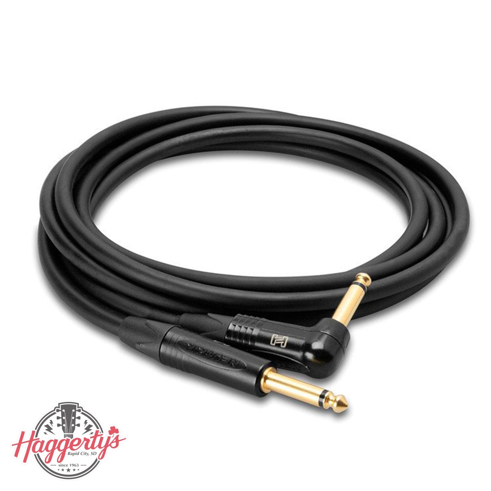 Hosa CGK-010R Edge Guitar Cable Neutrik Straight to Right-angle 10 ft